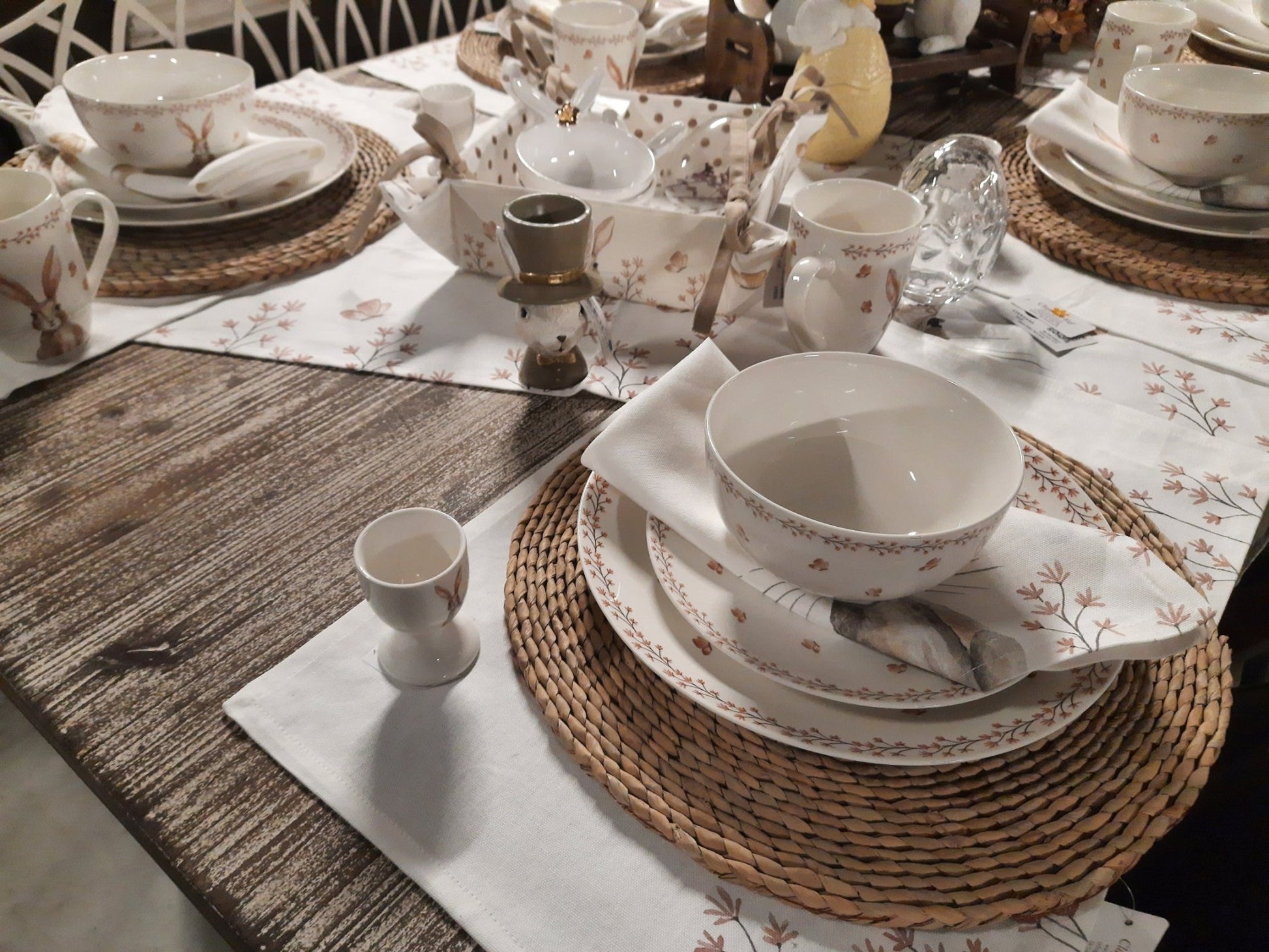 Oster Geschirr Porzellan mit Hasen-Motiv – Teller, Tasse & Schale Landhaus-Stil {{ Shabby Chic und Landhaus Deko }} {{ www.Stein-Alt.de }}