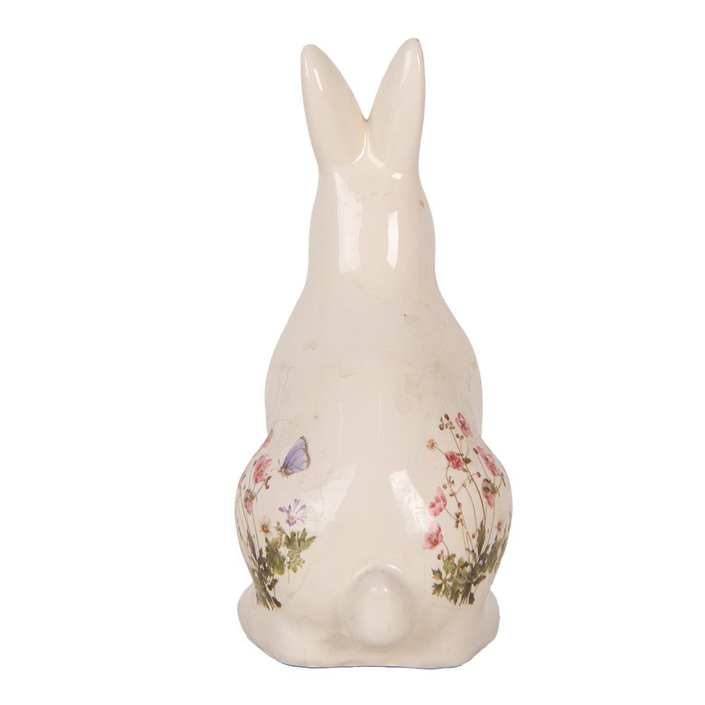 Oster-Hase Keramik Blumenwiese - Frühlingsdeko Landhausstil Clayre & Eef {{ Shabby Chic und Landhaus Deko }} {{ www.Stein-Alt.de }}