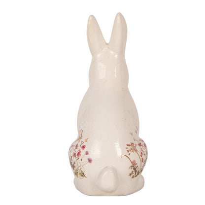 Deko Figur Oster-Hase Keramik Blumenwiese - Frühlingsdeko Landhausstil Clayre & Eef Shabby Chic und Landhaus Deko bei www.Stein-Alt.de