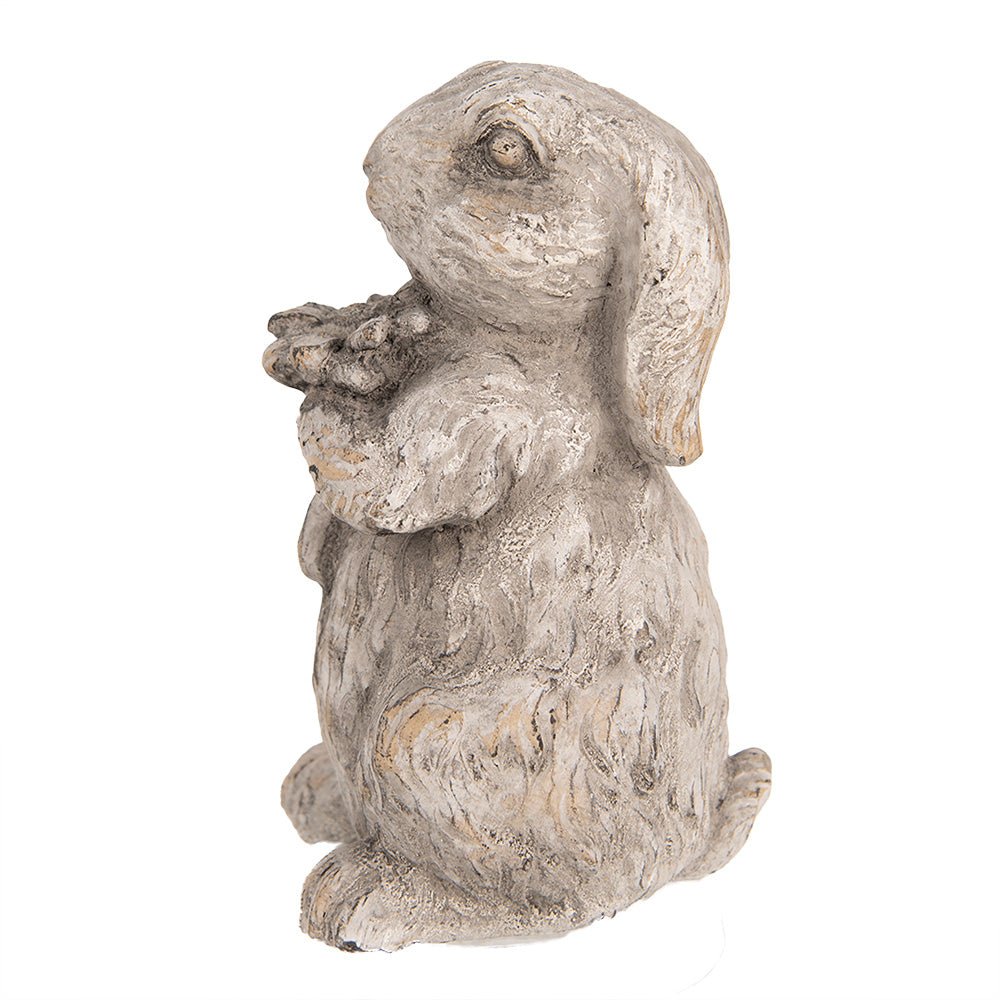 Oster Hase Steinguss Grau 15cm - Gartendeko Frühling Häschen Landhaus {{ Shabby Chic und Landhaus Deko }} {{ www.Stein-Alt.de }}