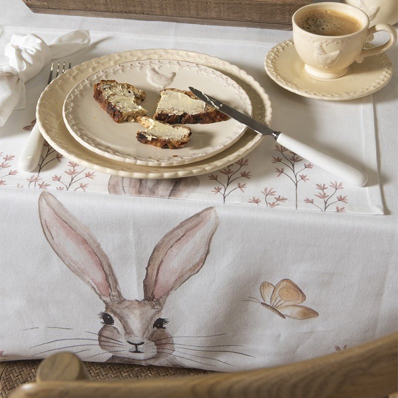 Oster-Platzdeckchen mit niedlichen Häschen – Tischset Cottage-Stil 2er-Set {{ Shabby Chic und Landhaus Deko }} {{ www.Stein-Alt.de }}