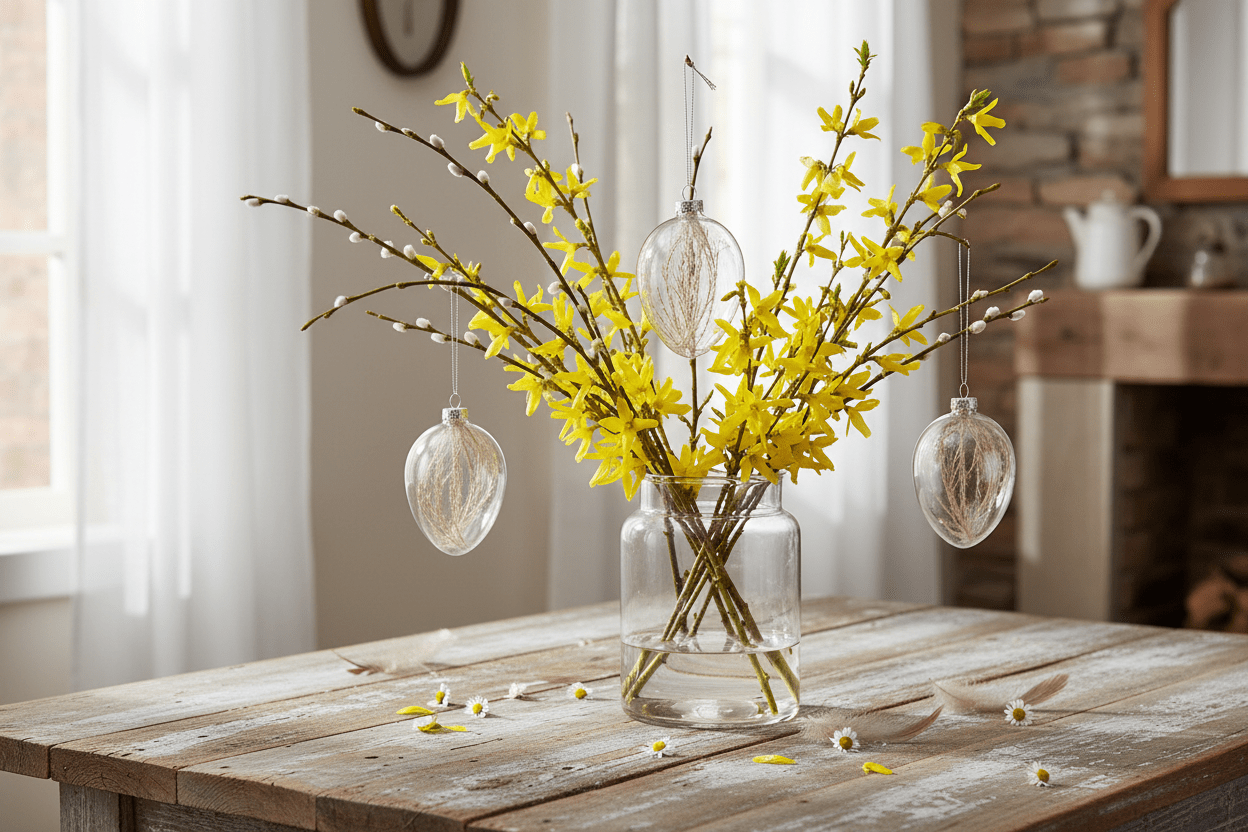Ostereier Glas 3er Set – Gefüllt mit Trockenblumen – Frühlingsdeko Landhaus {{ Shabby Chic und Landhaus Deko }} {{ www.Stein-Alt.de }}
