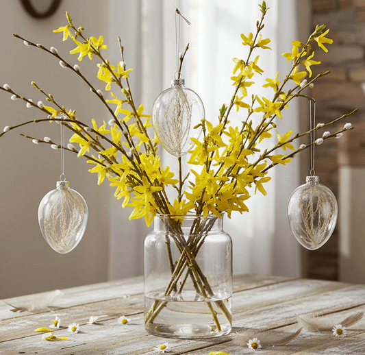 Ostereier Glas 3er Set – Gefüllt mit Trockenblumen – Frühlingsdeko Landhaus {{ Shabby Chic und Landhaus Deko }} {{ www.Stein-Alt.de }}