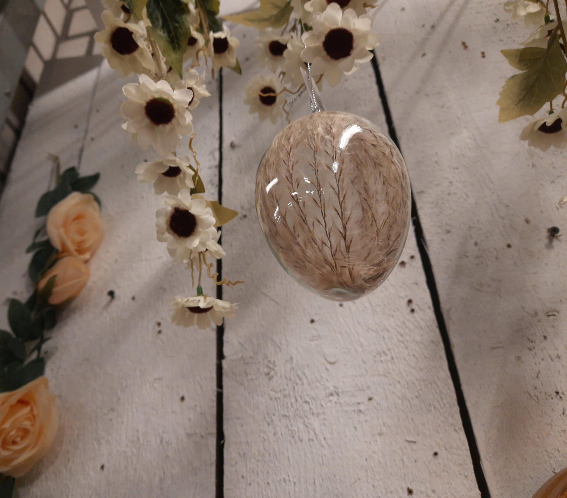 Ostereier Glas 3er Set – Gefüllt mit Trockenblumen – Frühlingsdeko Landhaus {{ Shabby Chic und Landhaus Deko }} {{ www.Stein-Alt.de }}