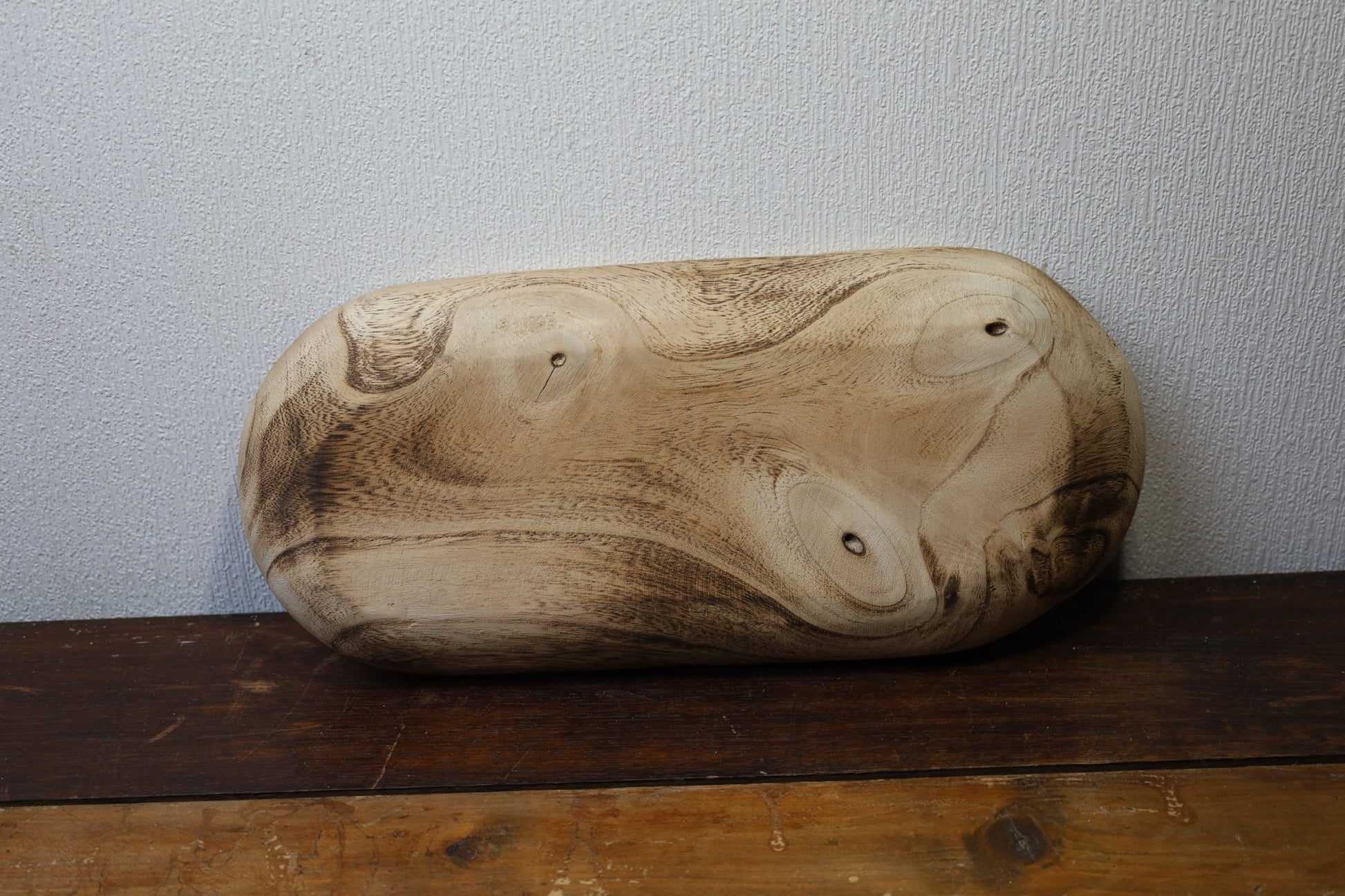 Ovale Holzschale Rustikal - Dekoratives Serviertablett im Landhausstil 40cm {{ Shabby Chic und Landhaus Deko }} {{ www.Stein-Alt.de }}