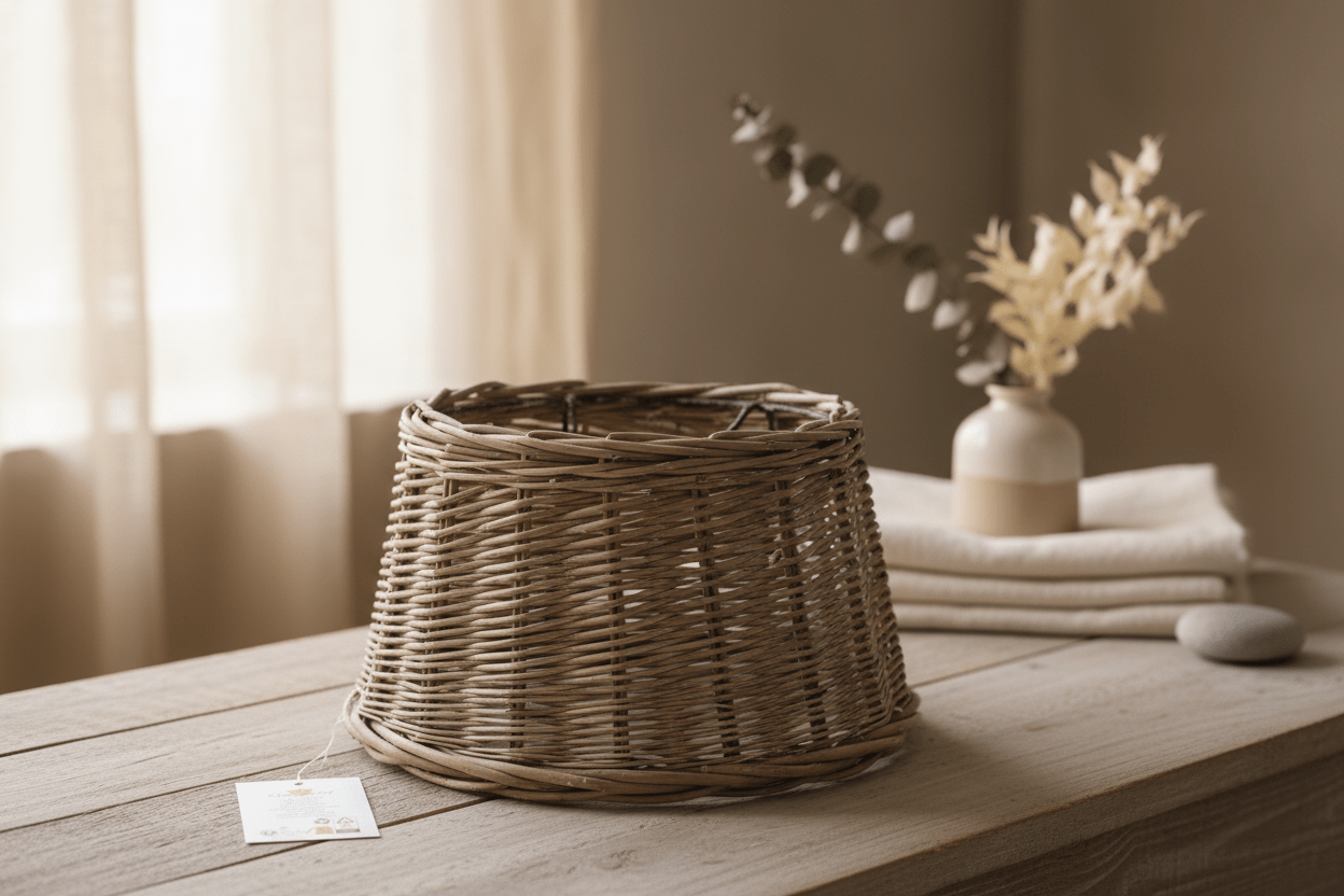 Ovaler Lampenschirm Rattan Braun E27 - Clayre & Eef Landhausstil {{ Shabby Chic und Landhaus Deko }} {{ www.Stein-Alt.de }}