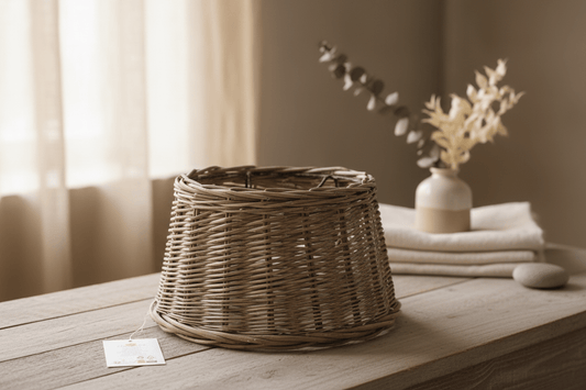 Ovaler Lampenschirm Rattan Braun E27 - Clayre & Eef Landhausstil {{ Shabby Chic und Landhaus Deko }} {{ www.Stein-Alt.de }}