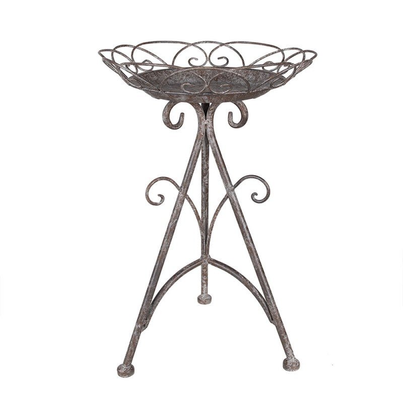 Pflanzenständer Eisen Grau Vintage | Blumentopfhalter Landhaus – 2 Größen Ø 27x40 cm {{ Shabby Chic und Landhaus Deko }} {{ www.Stein-Alt.de }}