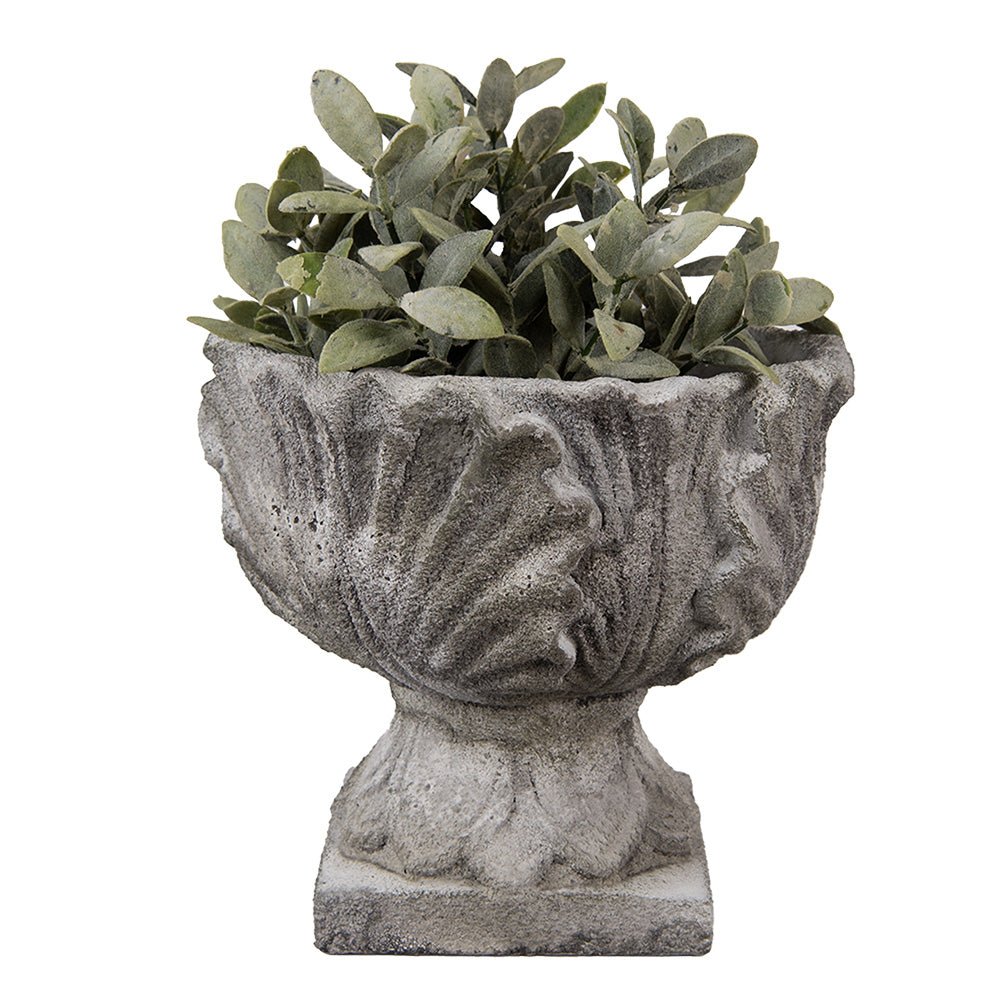 Pflanzkübel Steinguss Grau | Französischer Landhausstil – 2 Varianten {{ Shabby Chic und Landhaus Deko }} {{ www.Stein-Alt.de }}