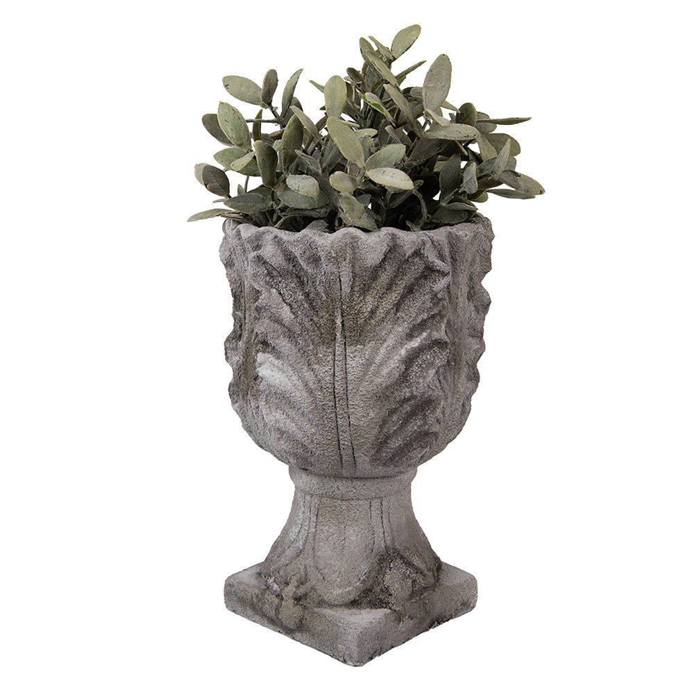 Pflanzkübel Steinguss Grau | Französischer Landhausstil – 2 Varianten {{ Shabby Chic und Landhaus Deko }} {{ www.Stein-Alt.de }}
