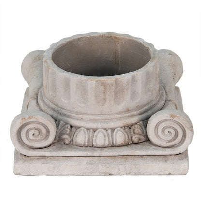 Blumentopf / Übertopf Pflanztopf Steinguss Grau – Klassische Säule für Balkon & Garten Shabby Chic und Landhaus Deko bei www.Stein-Alt.de