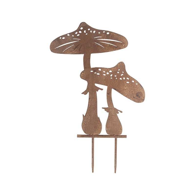 Pilz Gartenspieß Metall 55 cm – Herbstdeko Garten Braun {{ Shabby Chic und Landhaus Deko }} {{ www.Stein-Alt.de }}