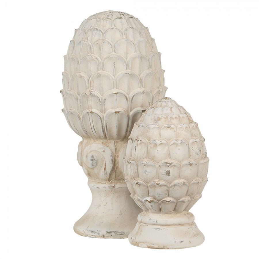 Pinienzapfen Terracotta | Garten-Deko Landhausstil für Balkon & Garten {{ Shabby Chic und Landhaus Deko }} {{ www.Stein-Alt.de }}