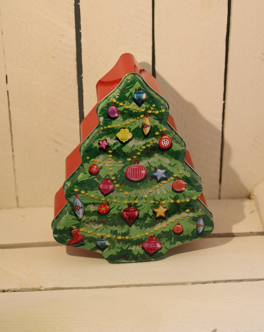 Plätzchendosen / Keksdose: Tannenbaum aus Metall, Weihnachten {{ Shabby Chic und Landhaus Deko }} {{ www.Stein-Alt.de }}