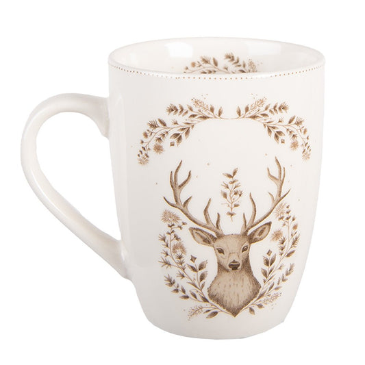 Porzellan Geschirr Set Hirsch Weihnachten - Teller, Tassen & Schalen Teebecher {{ Shabby Chic und Landhaus Deko }} {{ www.Stein-Alt.de }}