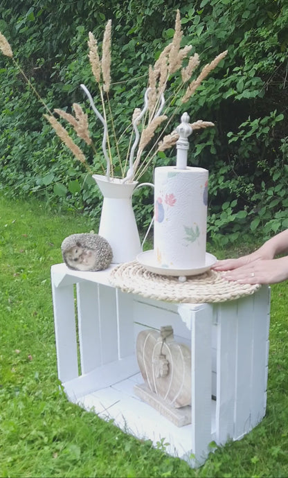 Küchenrollenhalter Eisen Weiß Shabby Chic - Vintage Zewahalter Landhaus