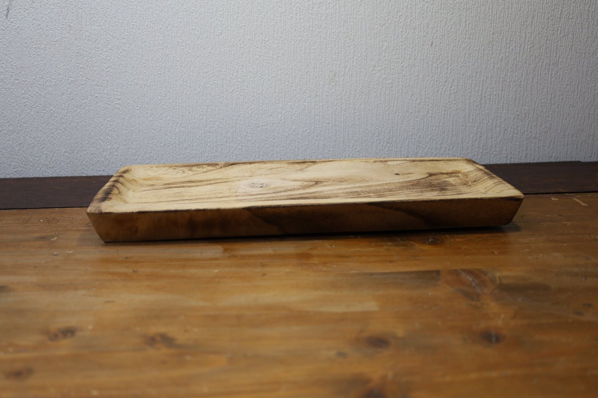 Rechteckige Holzschale Tablett 40x17cm - Rustikales Dekotablett Landhausstil {{ Shabby Chic und Landhaus Deko }} {{ www.Stein-Alt.de }}