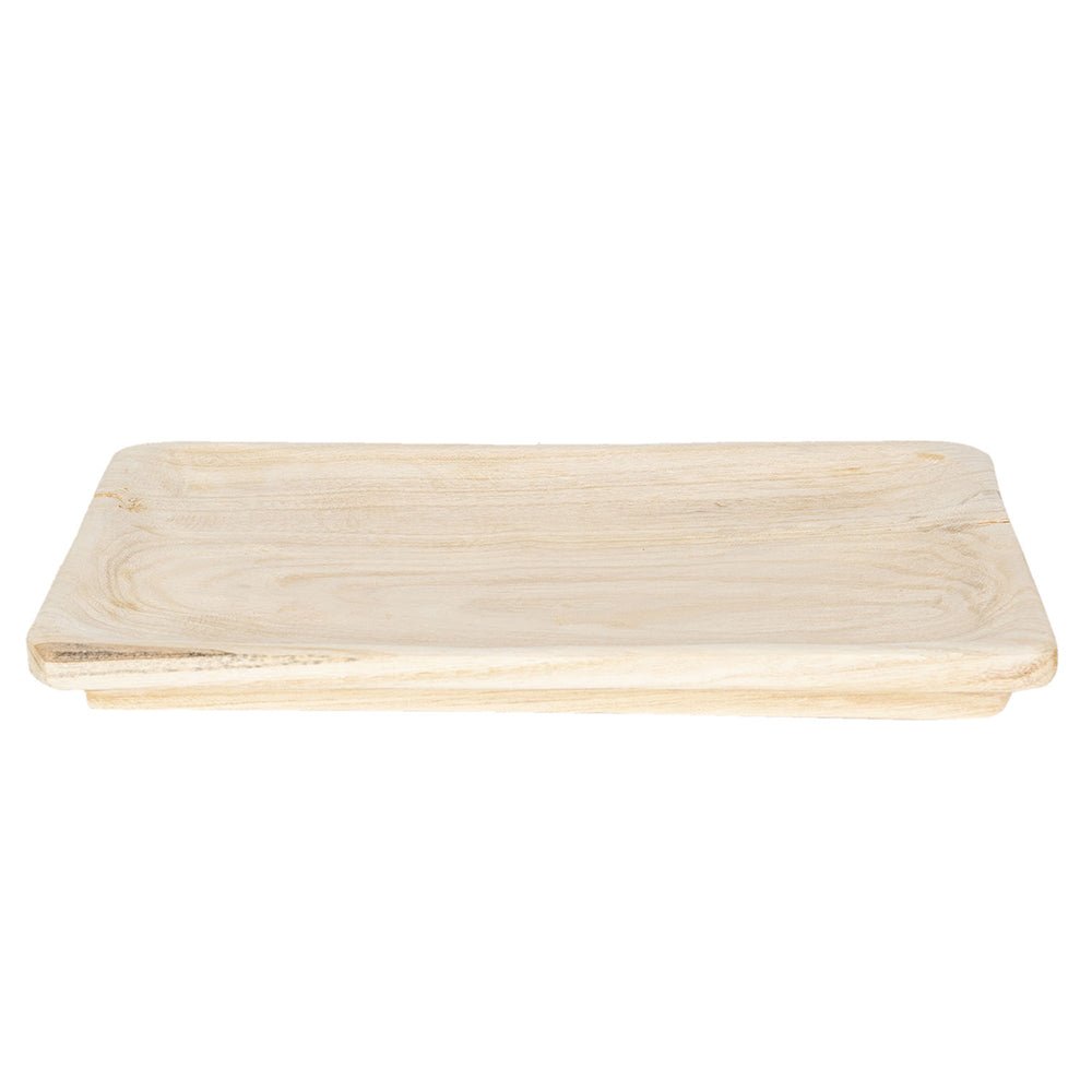 Holztablett Landhausstil – Rustikale Dekorationsschale in 2 Größen 41x28x4 cm {{ Shabby Chic und Landhaus Deko }} {{ www.Stein-Alt.de }}