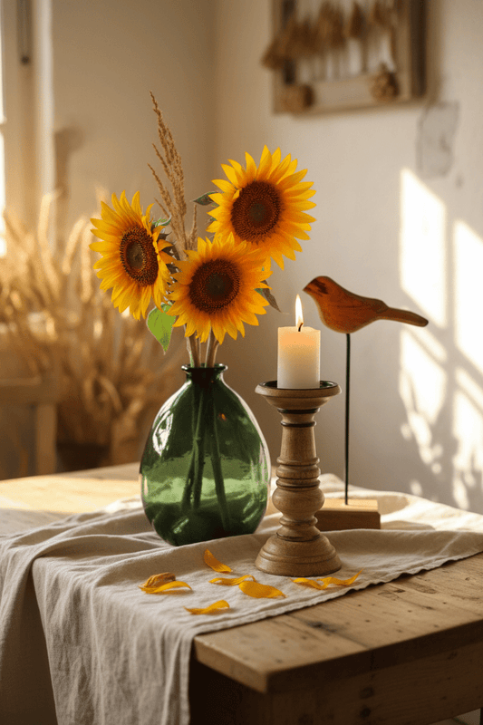 Vase Recycelte Glasvase in Grün, organische Form, 20 cm Shabby-Chic und Landhaus-Deko bei www.Stein-Alt.de