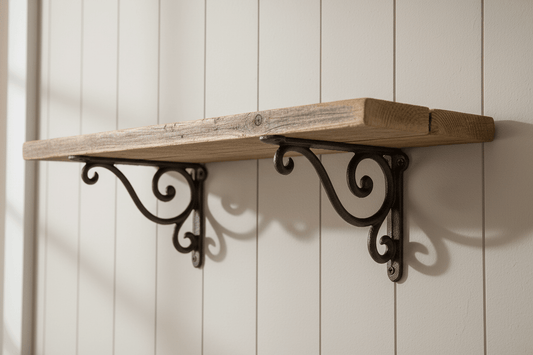 Regalkonsole Eisen Braun | Wandhalterung für Regal & Blumenampel Landhaus {{ Shabby Chic und Landhaus Deko }} {{ www.Stein-Alt.de }}
