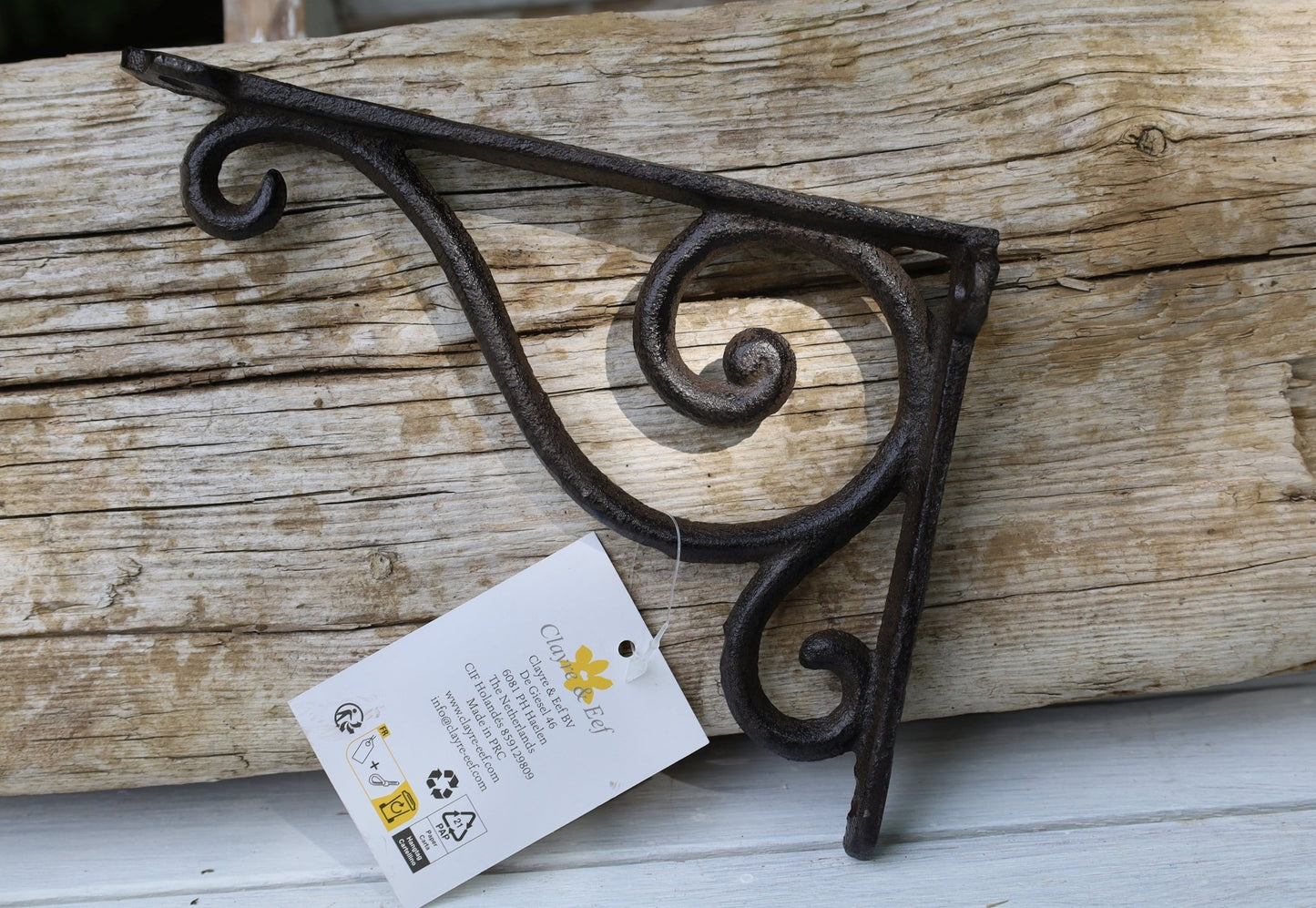 Regalkonsole Eisen Braun | Wandhalterung für Regal & Blumenampel Landhaus {{ Shabby Chic und Landhaus Deko }} {{ www.Stein-Alt.de }}