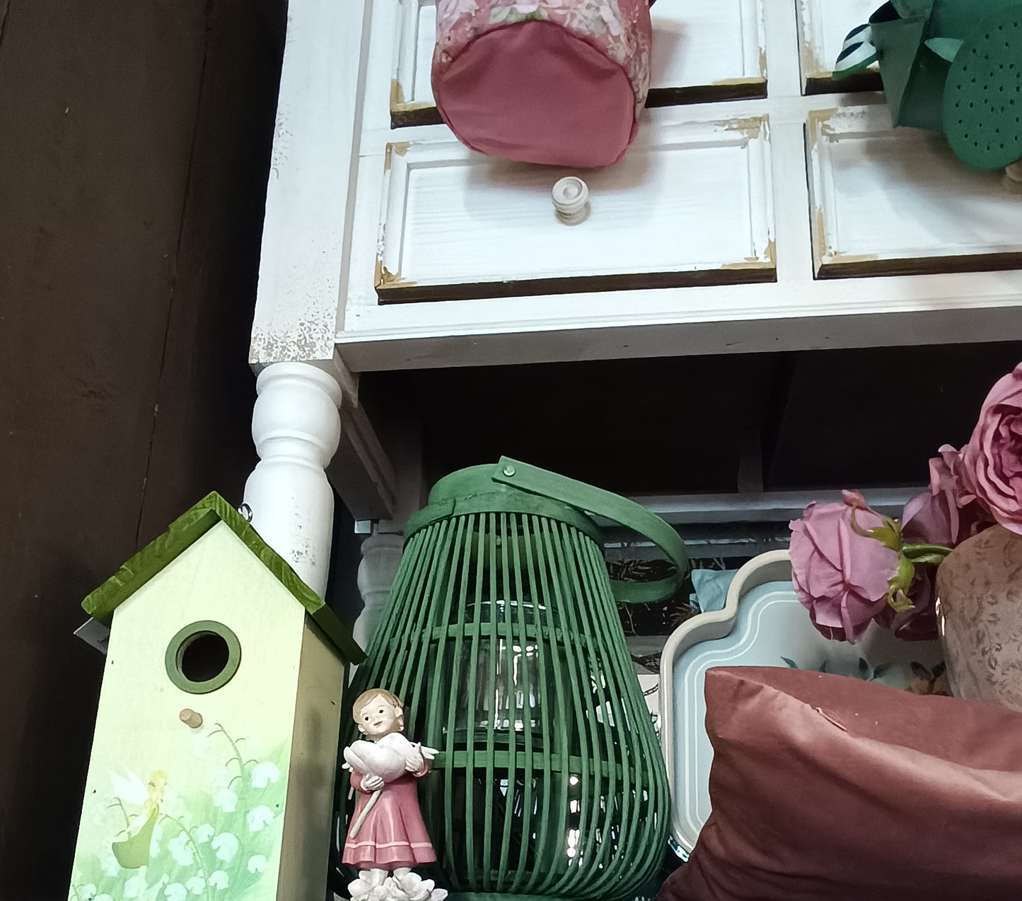 Windlicht Laterne Rattan Grün – Rund oder Eckig | Cottage & Landhausstil {{ Shabby Chic und Landhaus Deko }} {{ www.Stein-Alt.de The cosy Cottage }}