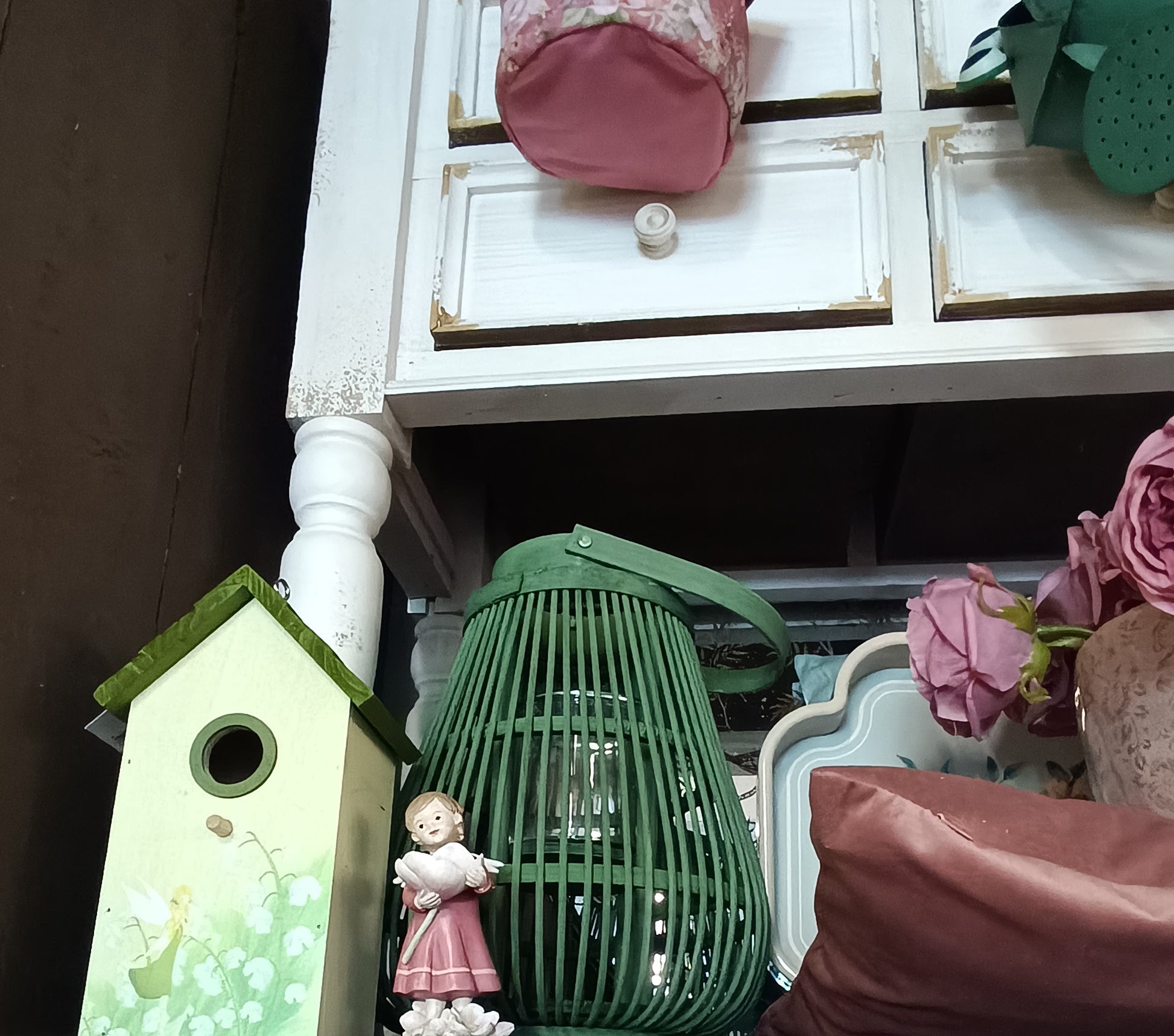 Windlicht Laterne Rattan Grün – Rund oder Eckig | Cottage & Landhausstil {{ Shabby Chic und Landhaus Deko }} {{ www.Stein-Alt.de The cosy Cottage }}