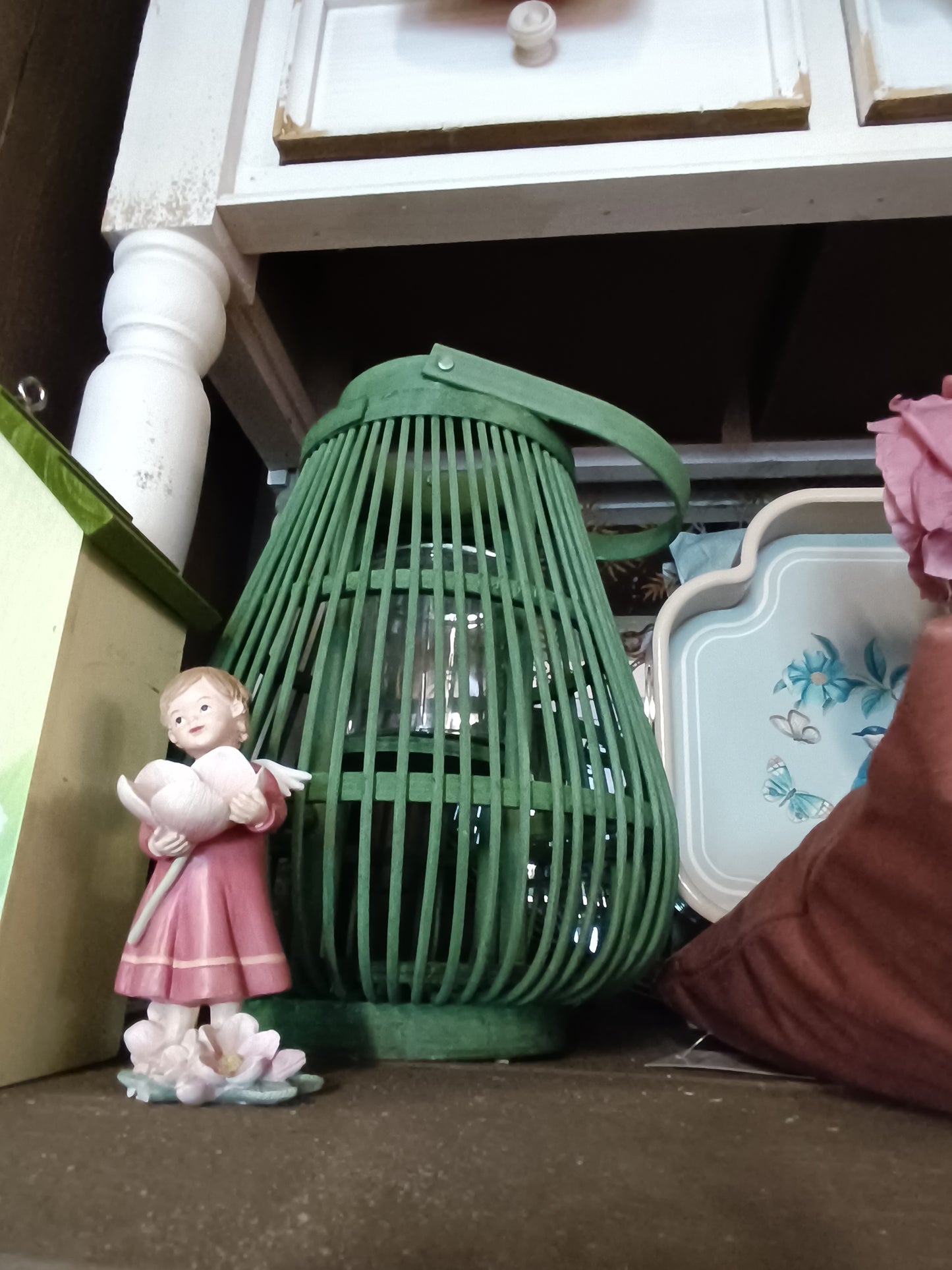 Windlicht Laterne Rattan Grün – Rund oder Eckig | Cottage & Landhausstil {{ Shabby Chic und Landhaus Deko }} {{ www.Stein-Alt.de The cosy Cottage }}