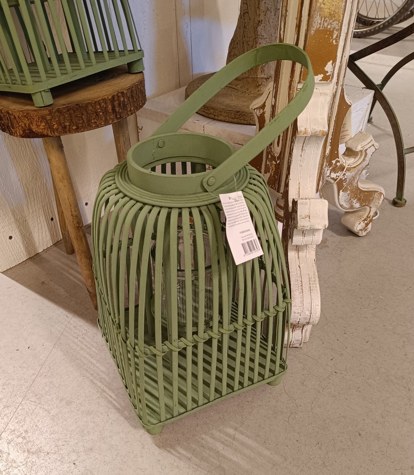 Windlicht Laterne Rattan Grün – Rund oder Eckig | Cottage & Landhausstil {{ Shabby Chic und Landhaus Deko }} {{ www.Stein-Alt.de The cosy Cottage }}
