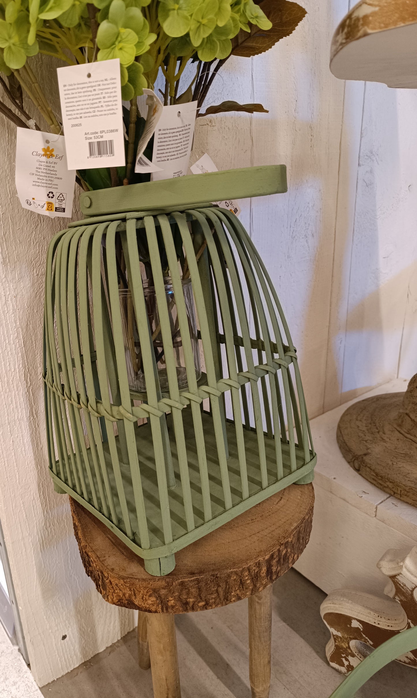 Windlicht Laterne Rattan Grün – Rund oder Eckig | Cottage & Landhausstil {{ Shabby Chic und Landhaus Deko }} {{ www.Stein-Alt.de The cosy Cottage }}