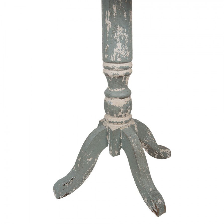 Runder Beistelltisch Holz Blau-Grau 48cm - Shabby Chic Landhaus {{ Shabby Chic und Landhaus Deko }} {{ www.Stein-Alt.de }}
