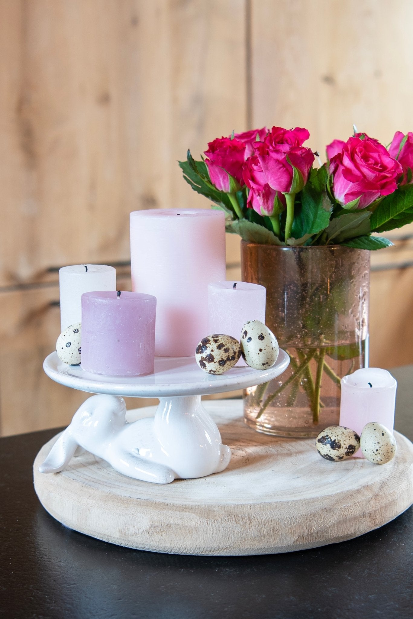 Runder Holzuntersetzer im Landhausstil - Rustikaler Topfuntersetzer {{ Shabby Chic und Landhaus Deko }} {{ www.Stein-Alt.de }}