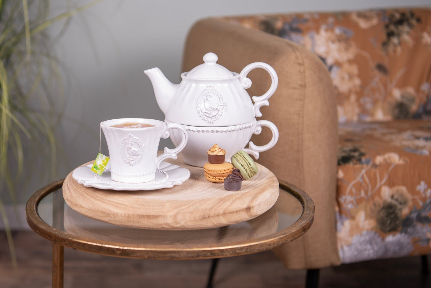 Runder Holzuntersetzer im Landhausstil - Rustikaler Topfuntersetzer {{ Shabby Chic und Landhaus Deko }} {{ www.Stein-Alt.de }}