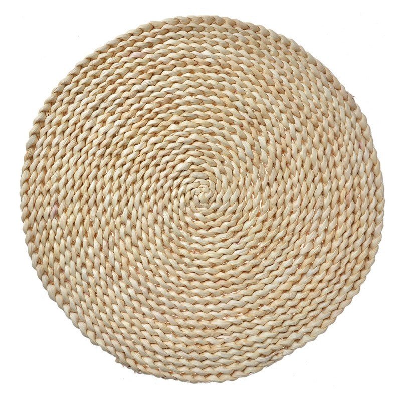 Rundes Stroh Platzdeckchen Ø 38 cm - Maritimer Boho-Stil Beige {{ Shabby Chic und Landhaus Deko }} {{ www.Stein-Alt.de }}