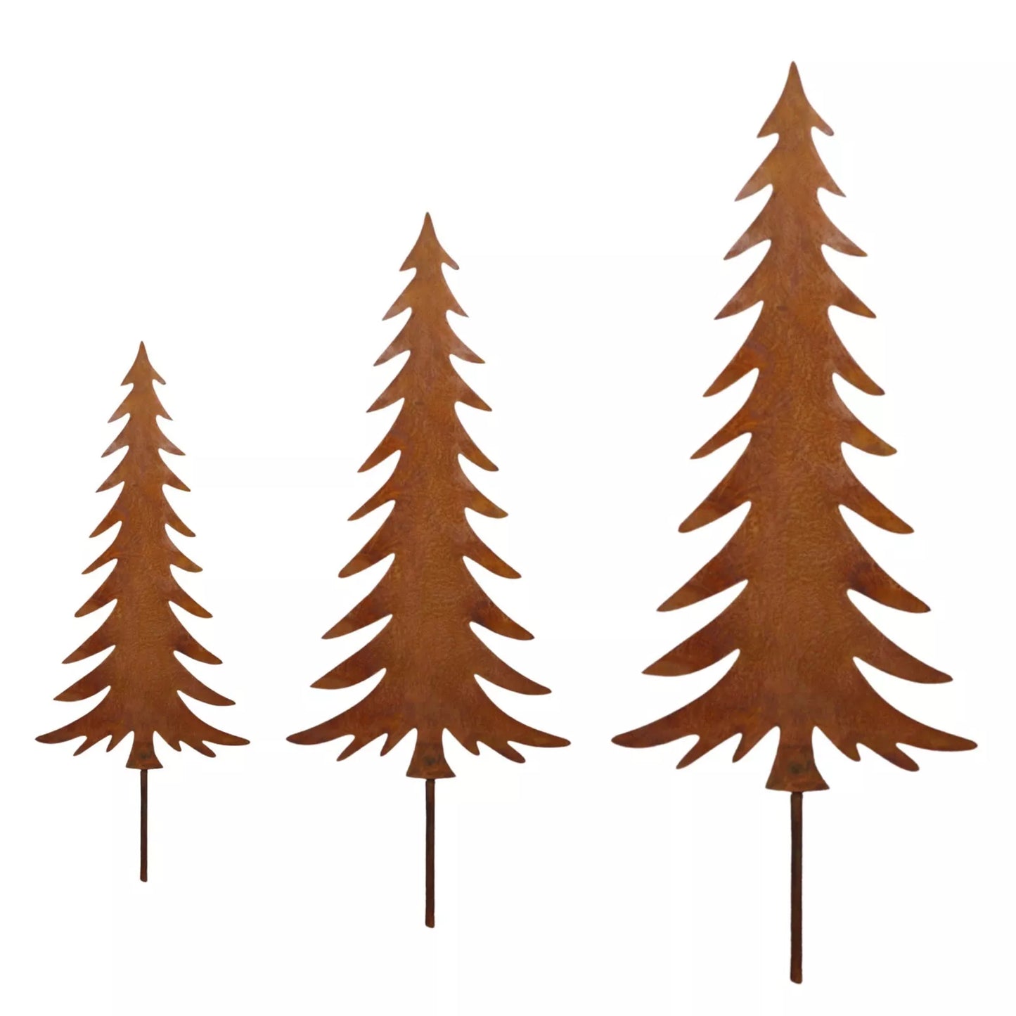 Edelrost Tannenbaum - Winterdekoration für Garten & Balkon