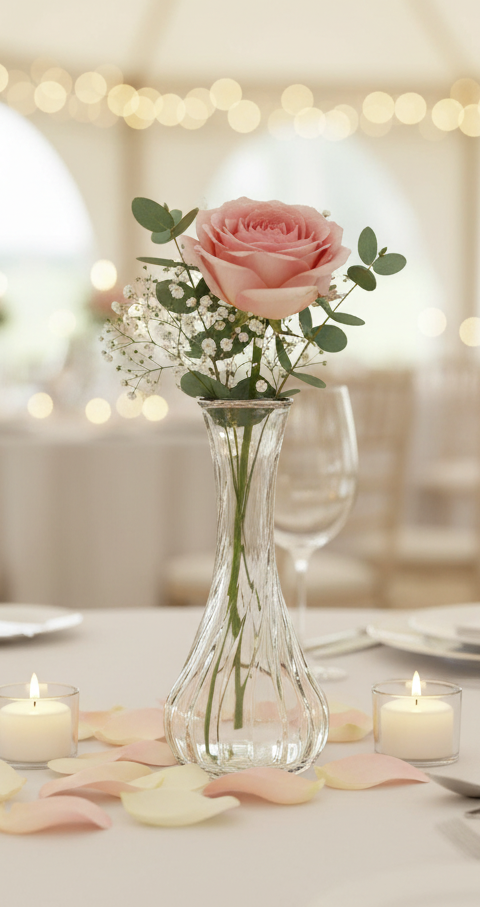 Set di 3 piccoli vasi in vetro