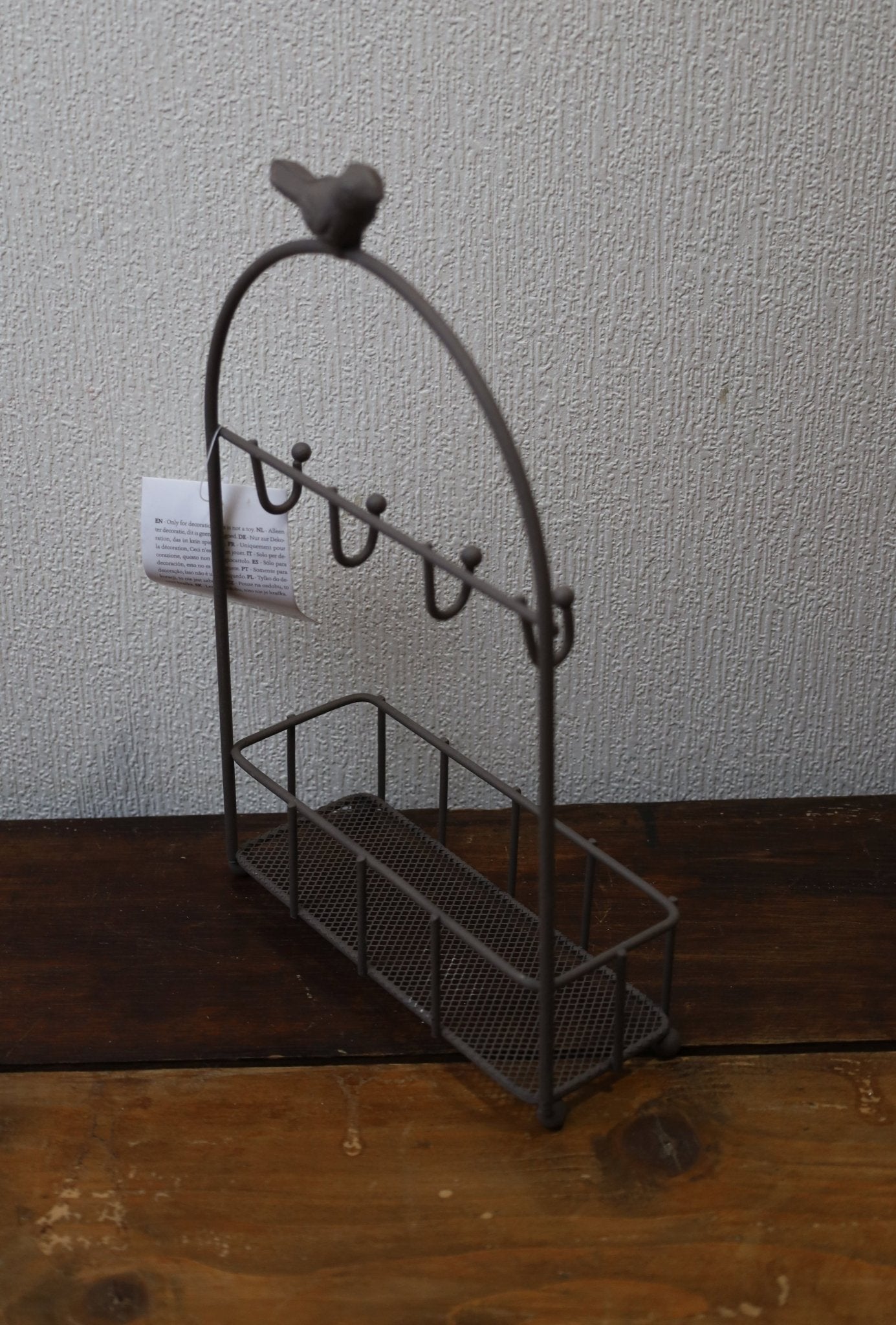 Schlüsselbrett Eisen Braun mit Ablage - Vintage Schlüsselkasten Landhausstil {{ Shabby Chic und Landhaus Deko }} {{ www.Stein-Alt.de }}
