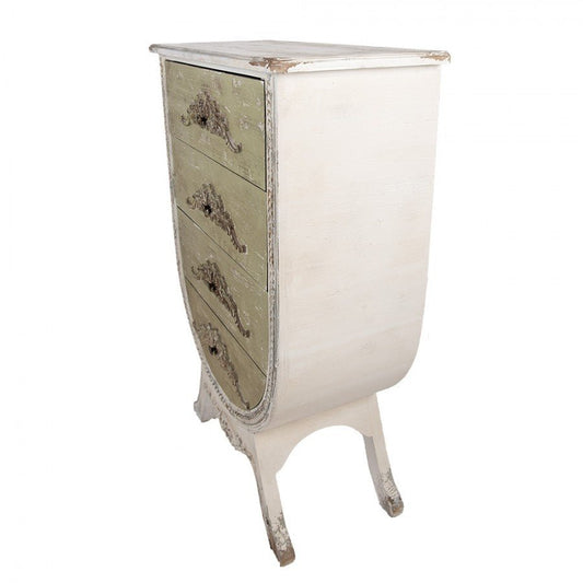 Schubladenschrank Weiß-Grün - Shabby Chic Kommode aus Holz {{ Shabby Chic und Landhaus Deko }} {{ www.Stein-Alt.de }}