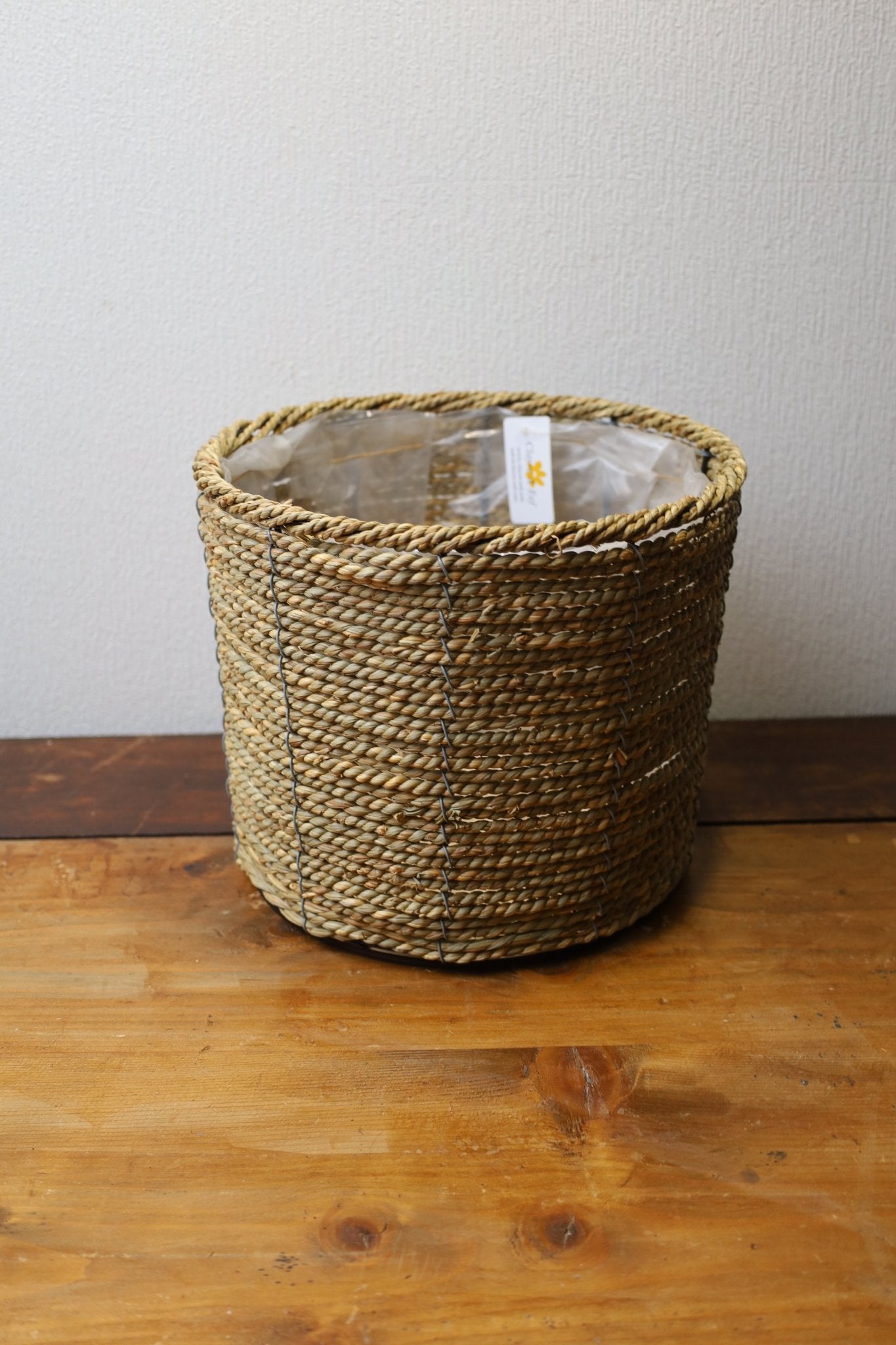 Seegras Übertopf Braun Natur - Boho Landhaus Blumentopf Innen {{ Shabby Chic und Landhaus Deko }} {{ www.Stein-Alt.de }}