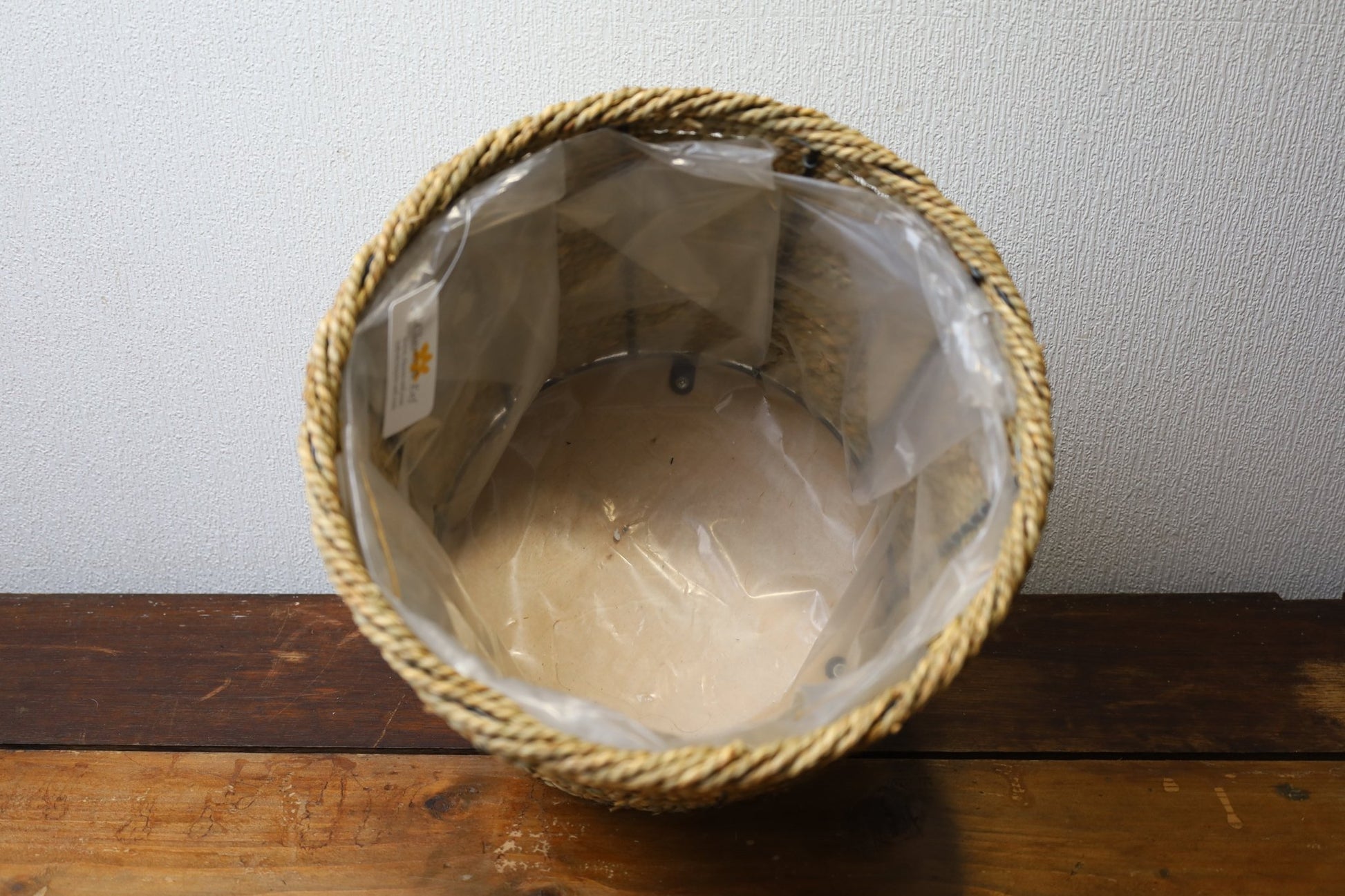 Seegras Übertopf Braun Natur - Boho Landhaus Blumentopf Innen {{ Shabby Chic und Landhaus Deko }} {{ www.Stein-Alt.de }}