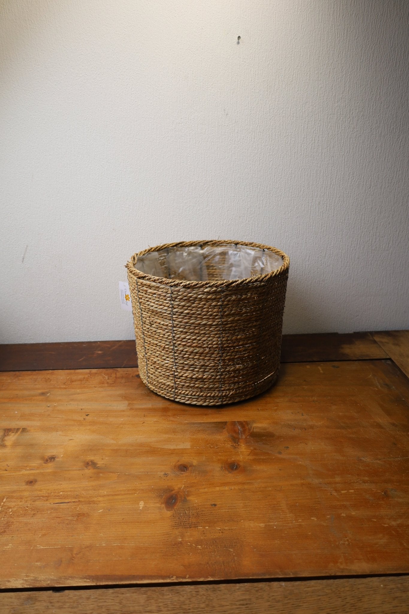 Seegras Übertopf Braun Natur - Boho Landhaus Blumentopf Innen {{ Shabby Chic und Landhaus Deko }} {{ www.Stein-Alt.de }}