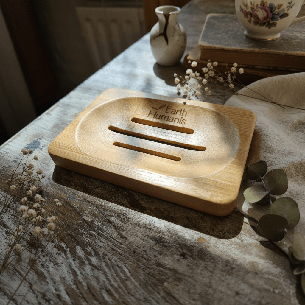 Seifenschale Bambus | Natürliche Seifenablage für Bad & Küche – 2 Varianten {{ Shabby Chic und Landhaus Deko }} {{ www.Stein-Alt.de }}