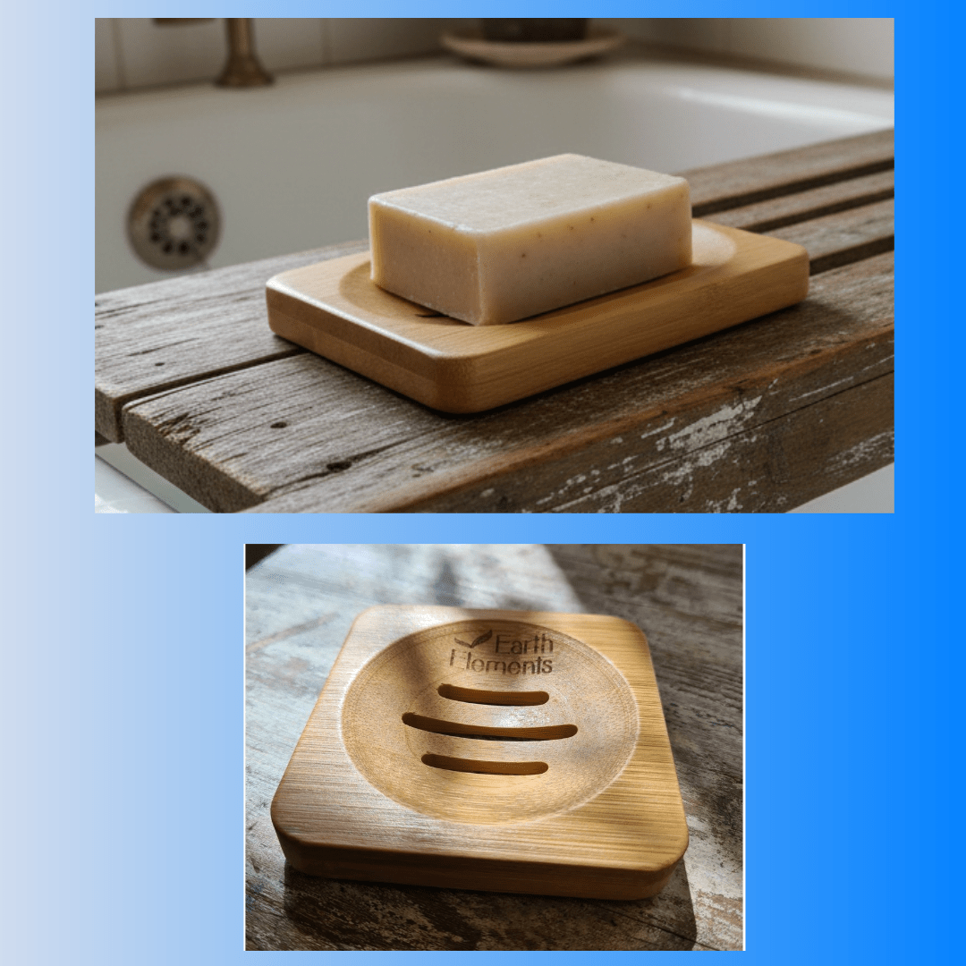 Seifenschale Bambus | Natürliche Seifenablage für Bad & Küche – 2 Varianten {{ Shabby Chic und Landhaus Deko }} {{ www.Stein-Alt.de }}