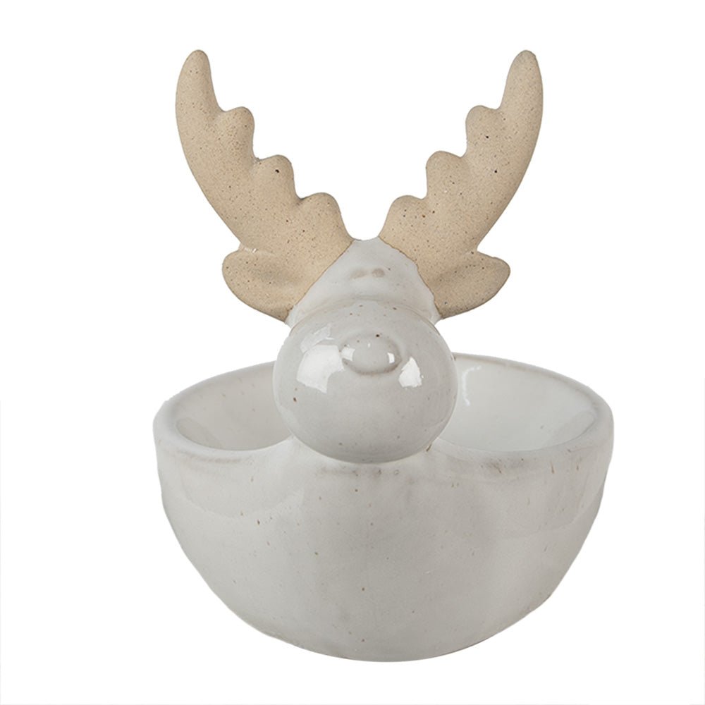Servierschale Elch aus Porzellan - Weihnachtsdeko im Landhausstil {{ Shabby Chic und Landhaus Deko }} {{ www.Stein-Alt.de }}