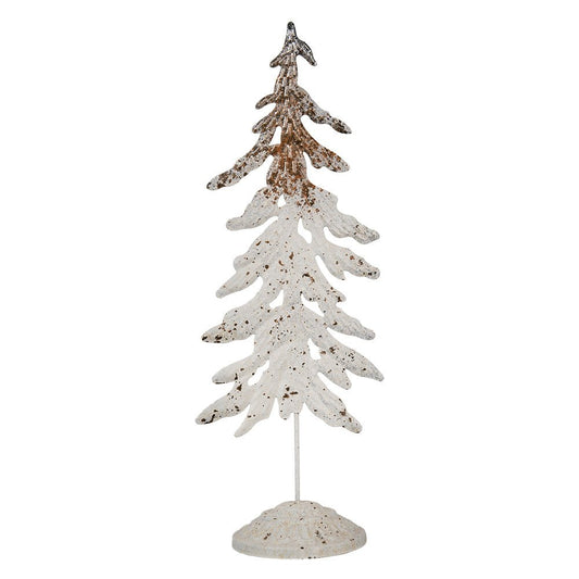 Shabby Chic Tannenbaum Metall Weiß-Braun - Weihnachtsdeko Landhausstil {{ Shabby Chic und Landhaus Deko }} {{ www.Stein-Alt.de }}