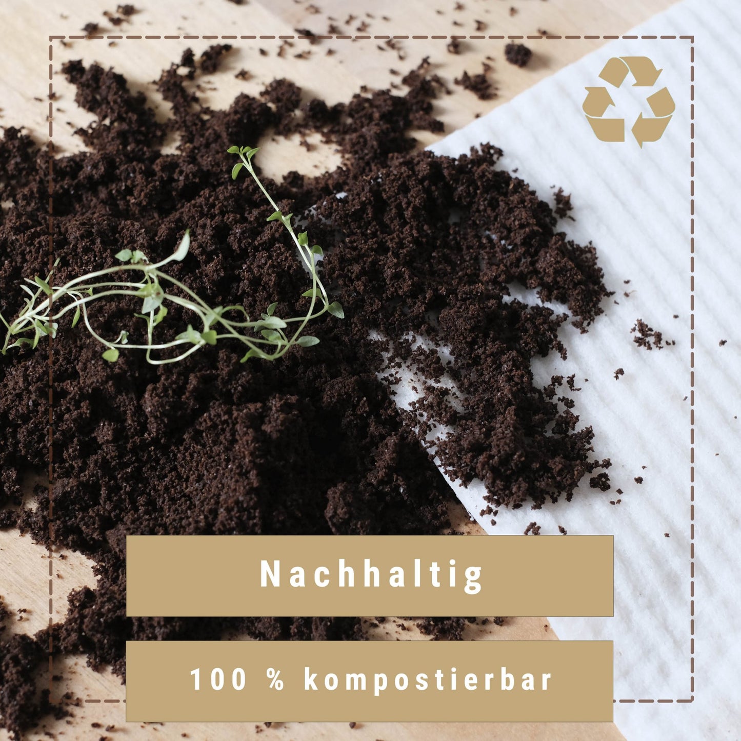 Spültusch / Zero Waste Schwammtücher - Bio Baumwolle & Holz, kompostierbar {{ Shabby Chic und Landhaus Deko }} {{ www.Stein-Alt.de }}