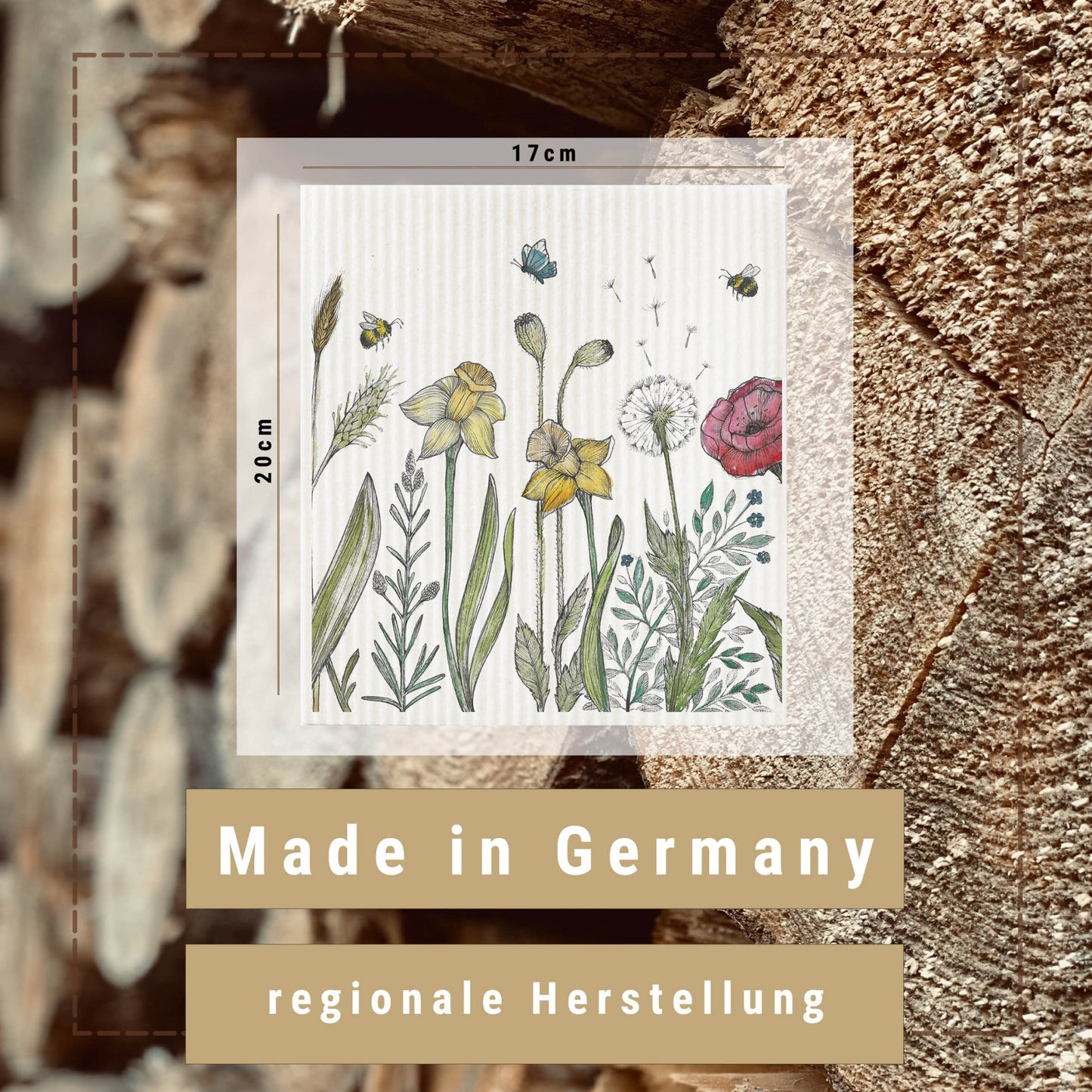 Spültusch / Zero Waste Schwammtücher - Bio Baumwolle & Holz, kompostierbar {{ Shabby Chic und Landhaus Deko }} {{ www.Stein-Alt.de }}