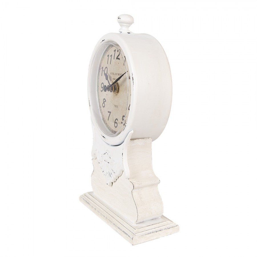 Standuhr & Tischuhr Holz Grau | Shabby Chic Vintage 14×6×23 cm {{ Shabby Chic und Landhaus Deko }} {{ www.Stein-Alt.de }}