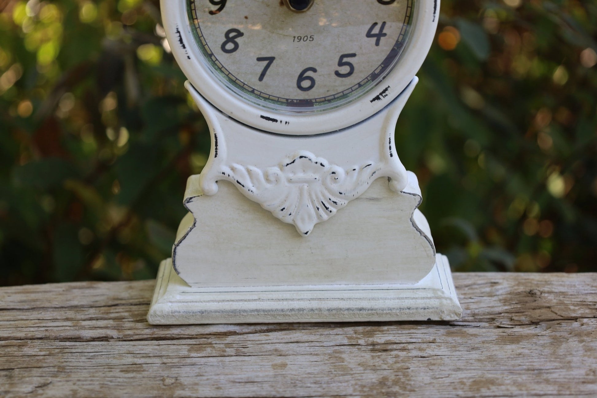 Standuhr & Tischuhr Holz Grau | Shabby Chic Vintage 14×6×23 cm {{ Shabby Chic und Landhaus Deko }} {{ www.Stein-Alt.de }}