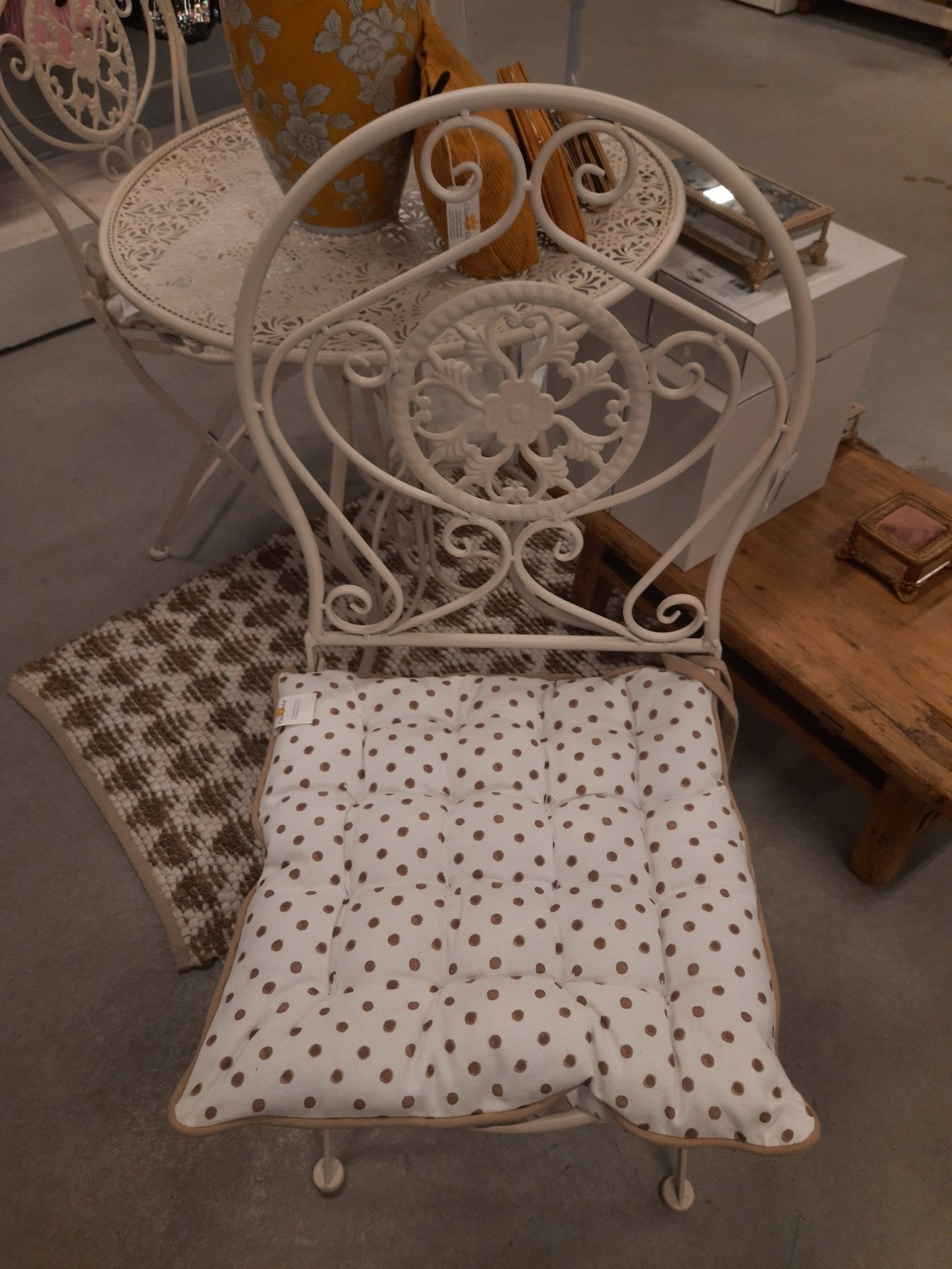 Stuhlkissen Ostern Hase Weiß-Braun - Frühling Sitzkissen Baumwolle Landhausstil Clayre & Eef {{ Shabby Chic und Landhaus Deko }} {{ www.Stein-Alt.de }}